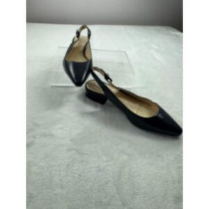 Alex Marie Slingback Heels Women's 7M Navy Blue Leather Pointed‎ Toe  Classic